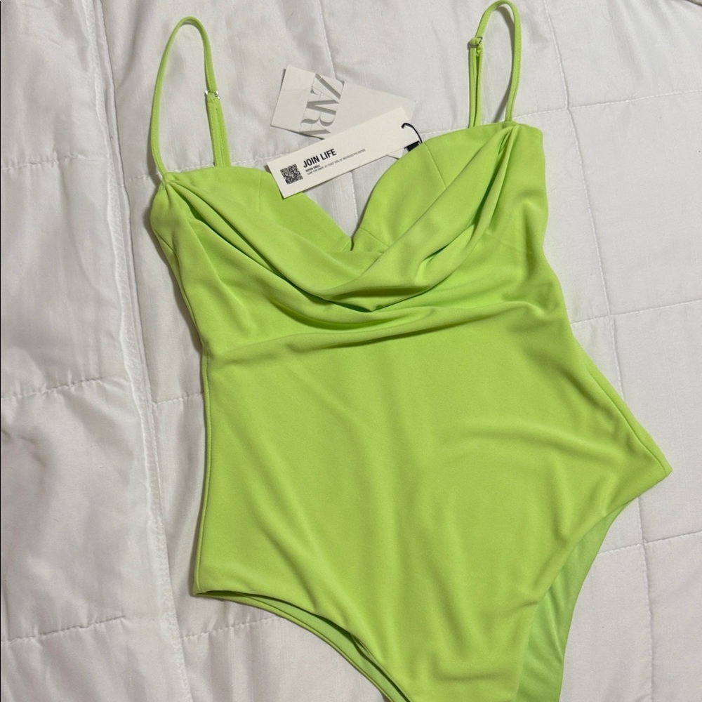 Zara Lime Green Bodysuit